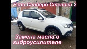 Первая замена масла в гидроусилителе Рено Сандеро Степвей 2