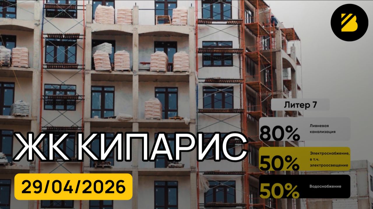 ЖК Кипарис  литер 6 7 8 9  Анапа Сукко  готовность новостройки на 29 апреля 2026  BRAVO