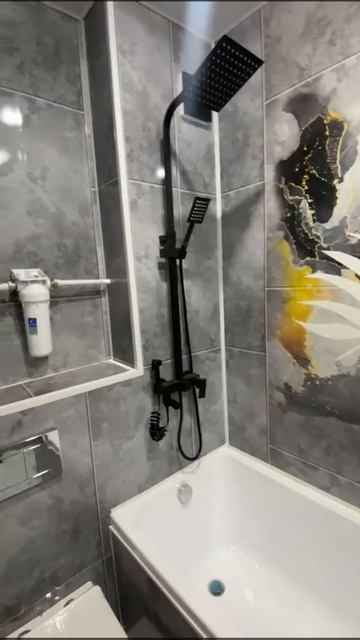 Ремонт ванной комнаты панелями ПВХ Отражение4