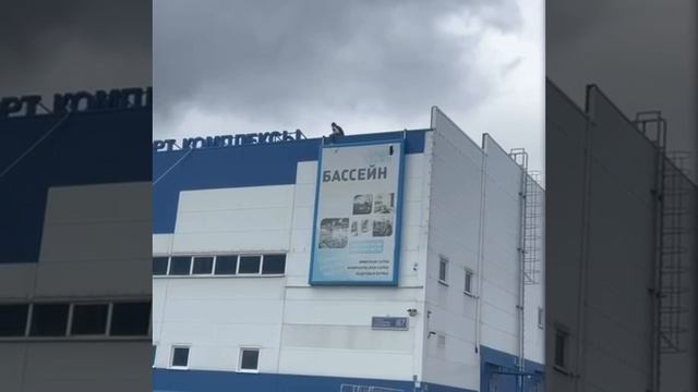 В Казани мужчина залез на крышу культурно спортивного комплекса КАИ ОЛИМП