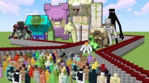 КОМАНДА КАЖДОГО ГОЛЕМА УНИЧТОЖАЕТ КАЖДОГО МОНСТРА-МУТАНТА!  Minecraft