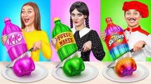 Кулинарный Челлендж# Уэнсдей Против Бабушки # Сумасшедший Челлендж от Jelly DO Challenge