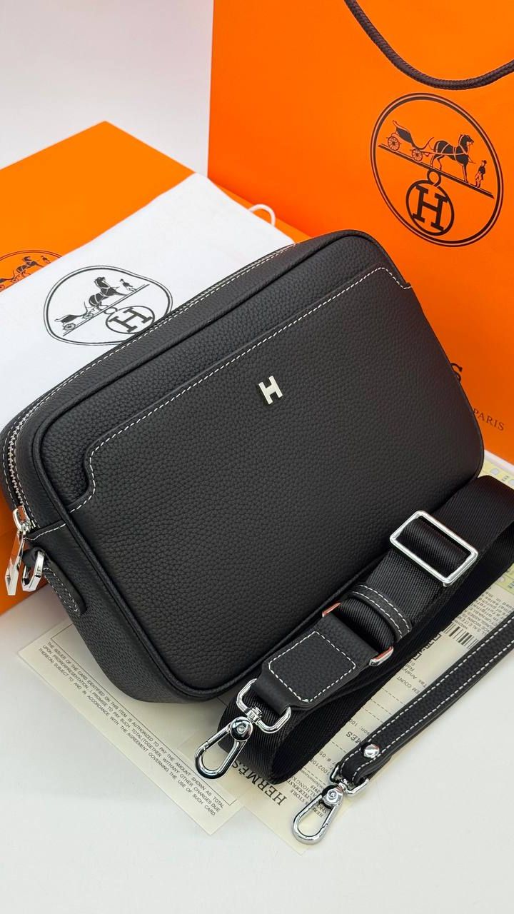 Мужская сумка HERMES чёрная