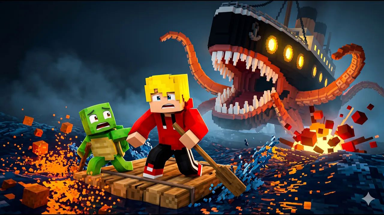 Джей Джей и Майки ВЫЖИВАЮТ в самом ЗАРАЖЕННОМ ОКЕАНЕ в мире! 