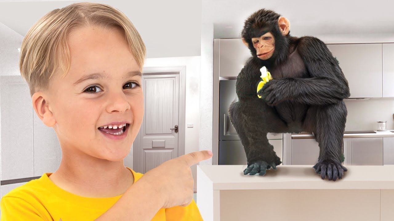 ВЛАД И НИКИ | Дикие животные у меня дома | Учим названия животных и интересные факты