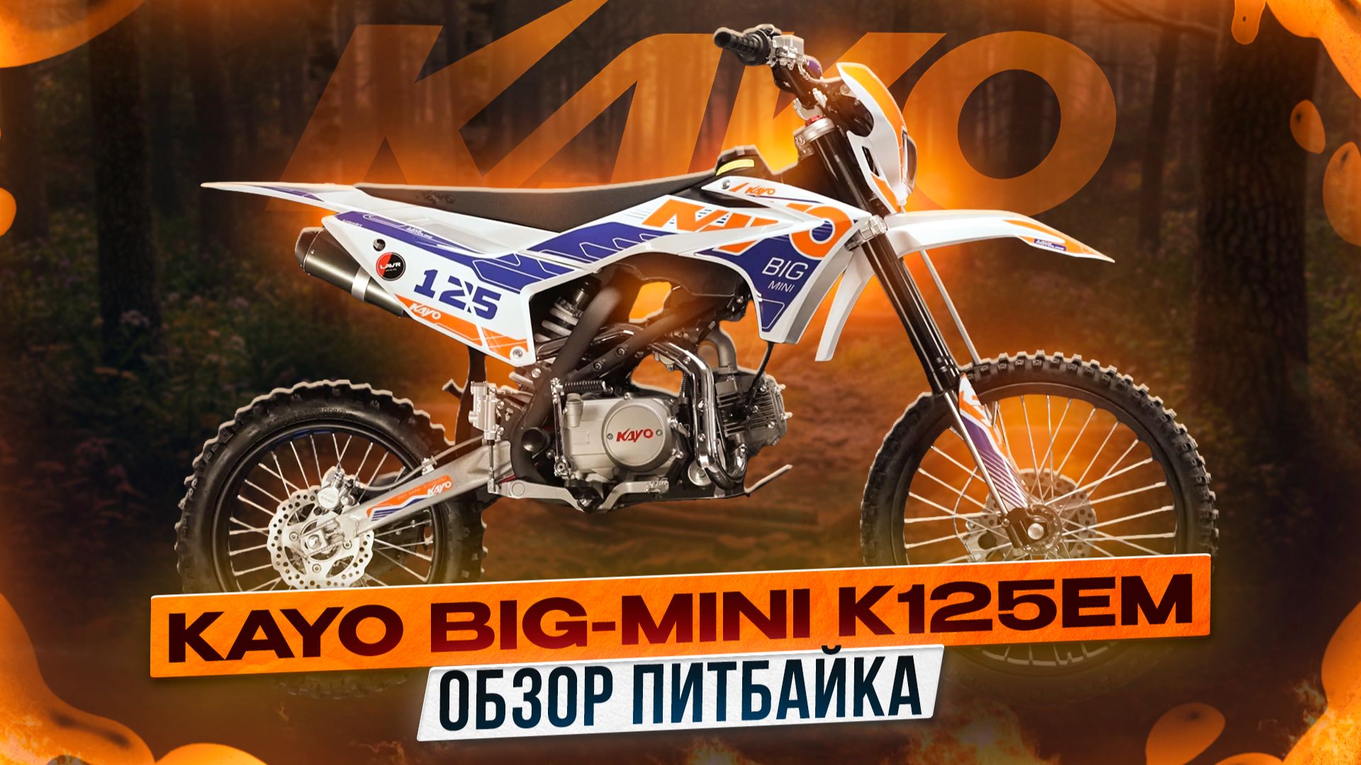 KAYO Big-Mini K125EM 1916 - НОВЫЙ ПИТБАЙК НА БОЛЬШИХ КОЛЕСАХ  Kayo Russia