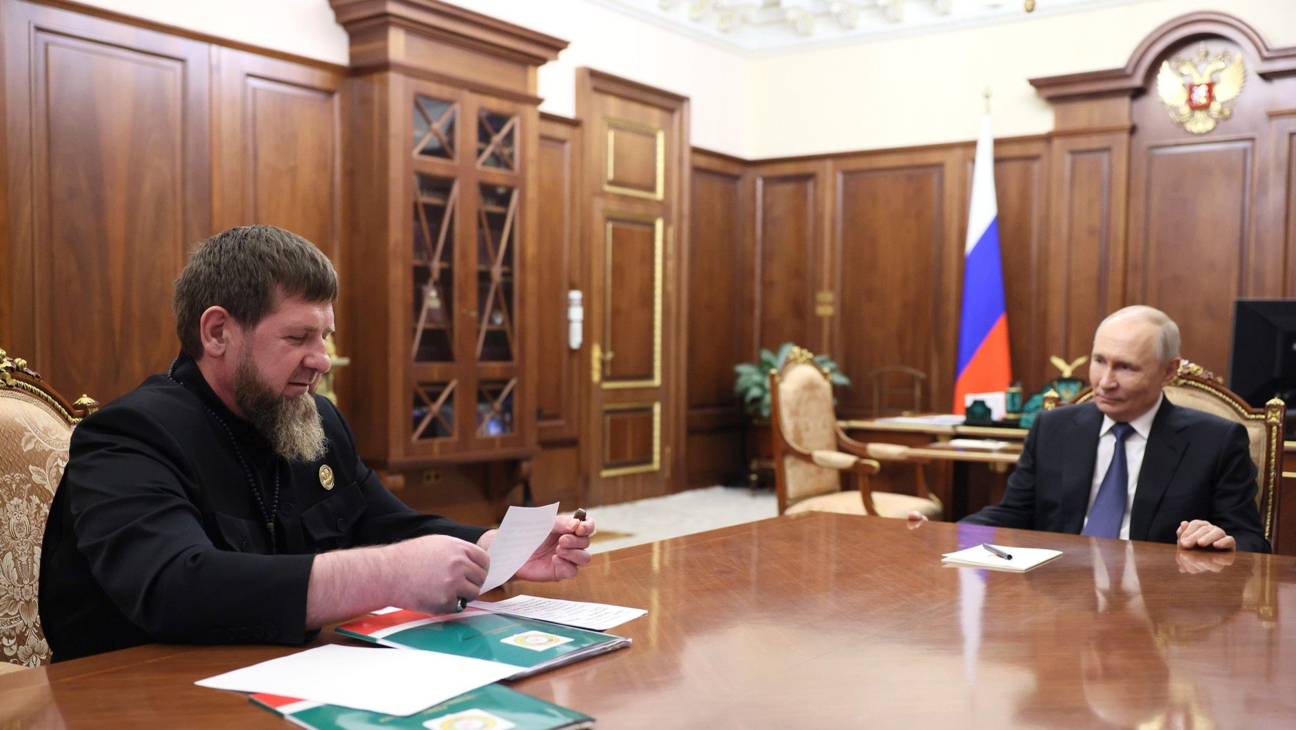 Владимир Путин встреча с главой Чеченской Республики Рамзаном Кадыровым, Кремль, 29 апреля 2026 года