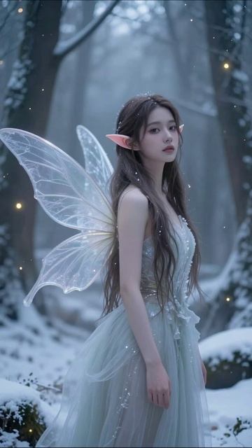 Волшебный фейский мир зимы #фея #зима #волшебство #природа