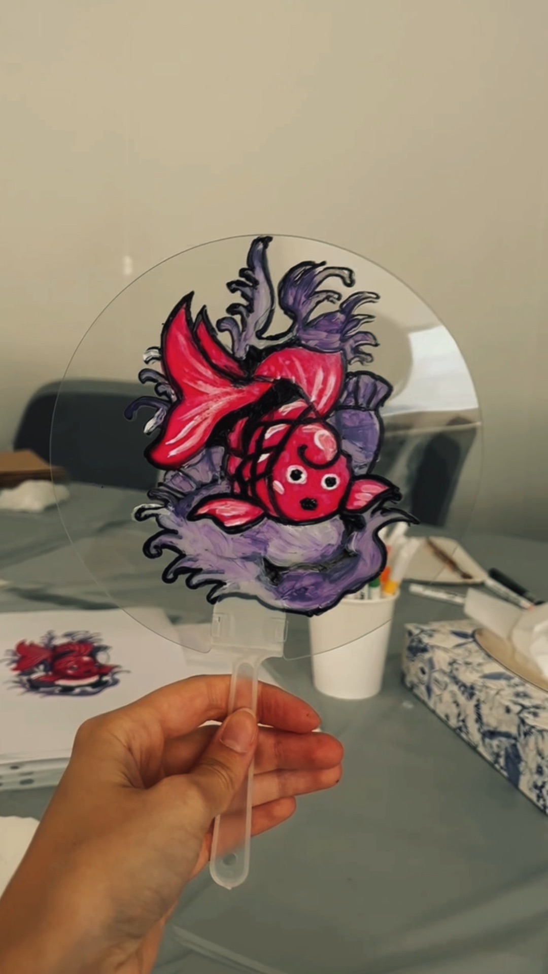 Роспись японского кругового веера. Выездной мастер-класс от студии Задело в Санкт-Петербурге