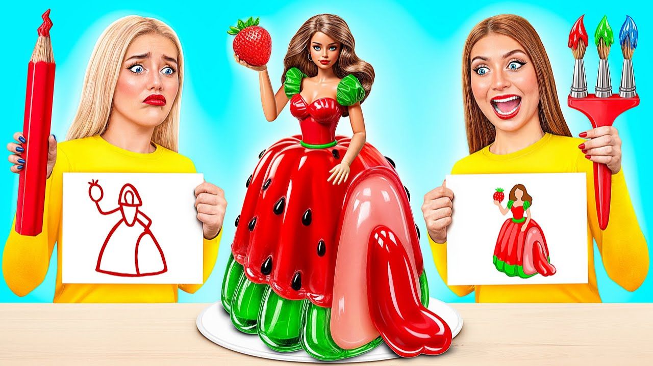 Кто Лучше Нарисует Предмет Получит Его  Эпичная Битва c Едой от Jelly DO Challenge