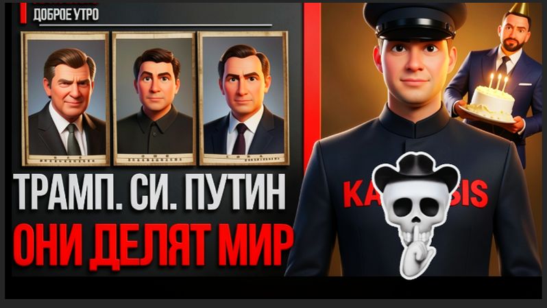 ЧАПЛЫГА :ТАК ТОМУ И БЫТЬ. ТРАМП ЛЕТИТ К СИ,СЛЕДОМ-ПУТИН.БУДУТ ДЕЛИТЬ МИР.И ПОДЕЛЯТ.НЕ СОМНЕВАЙТЕСЬ..