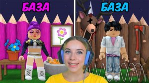 БАЗА ДЕВОЧЕК ПРОТИВ БАЗЫ МАЛЬЧИКОВ В 99 ДНЕЙ ВЫЖИВАНИЯ В ЛЕСУ С АЛЁНОЙ в ROBLOX!