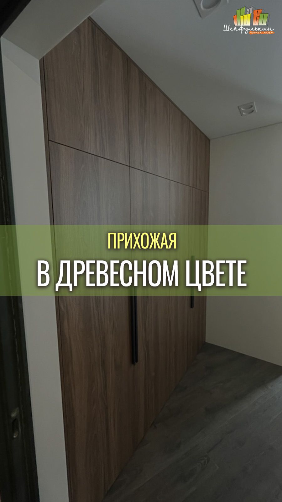 Меблировка прихожей в древесном цвете