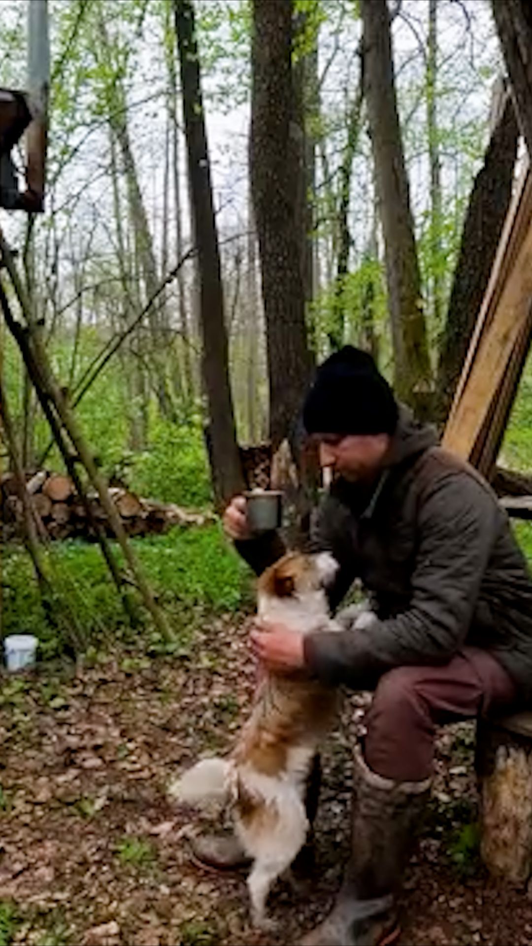 Одни в лесу. Живём, рыбачим