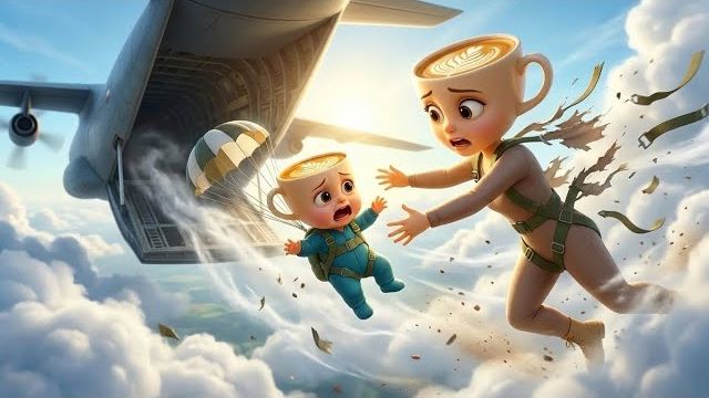 Опасная игра в прыжках с парашютом превращается в панику, когда парашют мамы-балерины рвётся