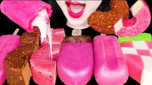асмр розовое мороженое с маршмеллоу
