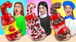 Кулинарный Челлендж# Уэнсдей Против Бабушки # Кто Победит в Кулинарной Битве от Jelly DO Challenge