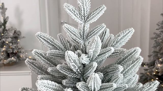 Настольная елка в мешочке Романовская заснеженная 70 см, ЛИТАЯ 100%, РОМЗ07