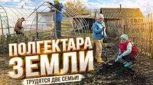 КУПИЛИ ДВА ДОМА В ДЕРЕВНЕ/ПОЛГЕКТАРА ЗЕМЛИ/ТРУДИМСЯ ДВЕ СЕМЬИ/УСТАНОВИЛИ ВТОРУЮ ТЕПЛИЦУ