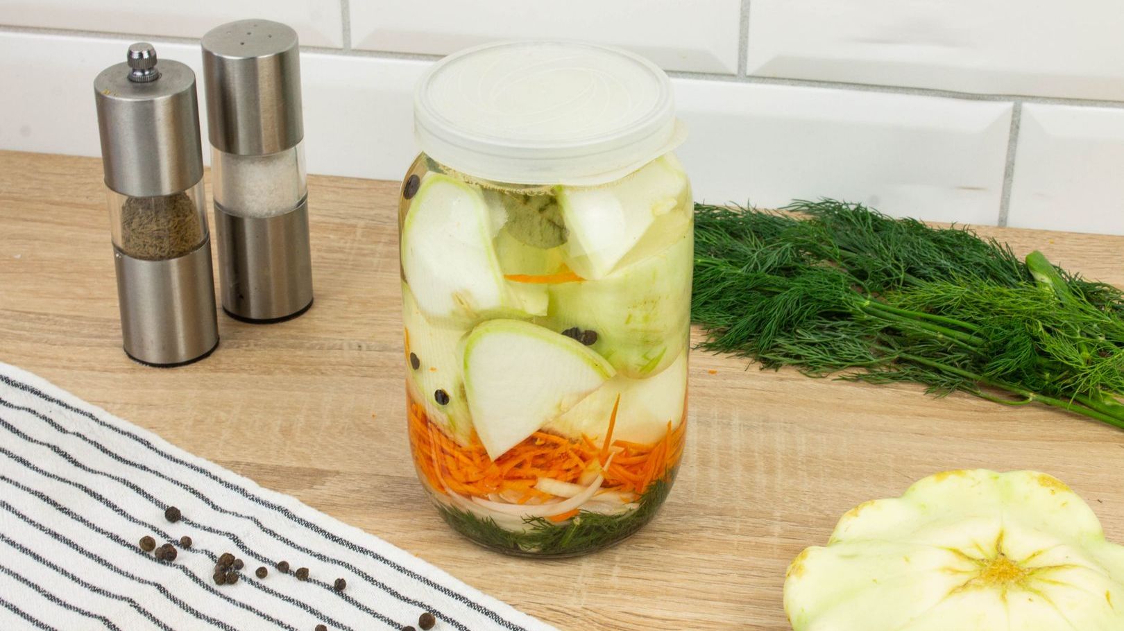 Патиссоны на зиму без стерилизации