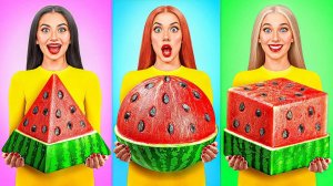 Геометрический Челлендж с Едой # Смешные Ситуации с Едой с Jelly DO Challenge