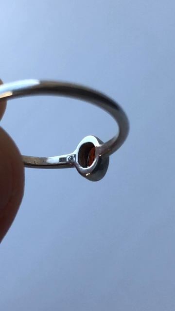 Кольцо серебро 925 проба клеймо гранат