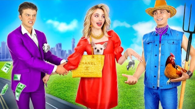 Деревенский парень против городской девушки. Бедный парень влюбился в богатую девушку