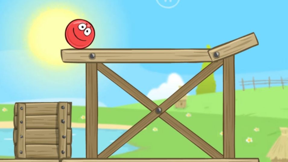 Красный шарик. Red Ball . Красный шар. Опасный переход через ущелье. Для детей. ч 11