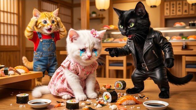 Рыжий котёнок заступается за друга, над которым издеваются – концовка удивляет всех 😱