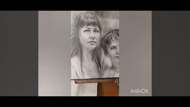 портрет вдвоём , #портрет двойной карандашом