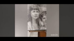 портрет вдвоём , #портрет двойной карандашом