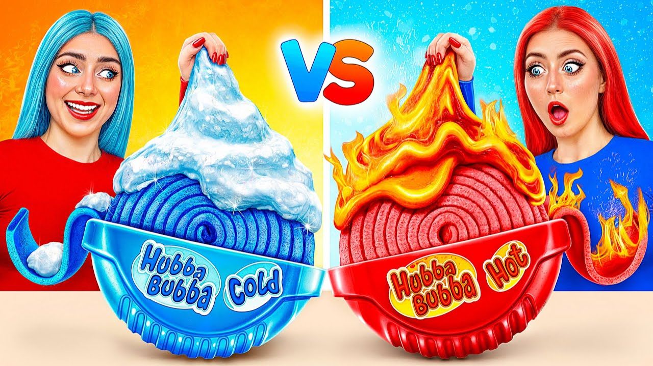 Челлендж Горячее или Холодное  Девушка в Огне против Замерзающей Девушки от Jelly DO Challenge