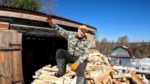 Запаслись по полной дрова для бани и переселение