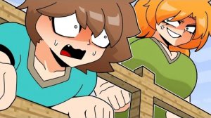 Стив застрял в заборе | Майнкрафт аниме