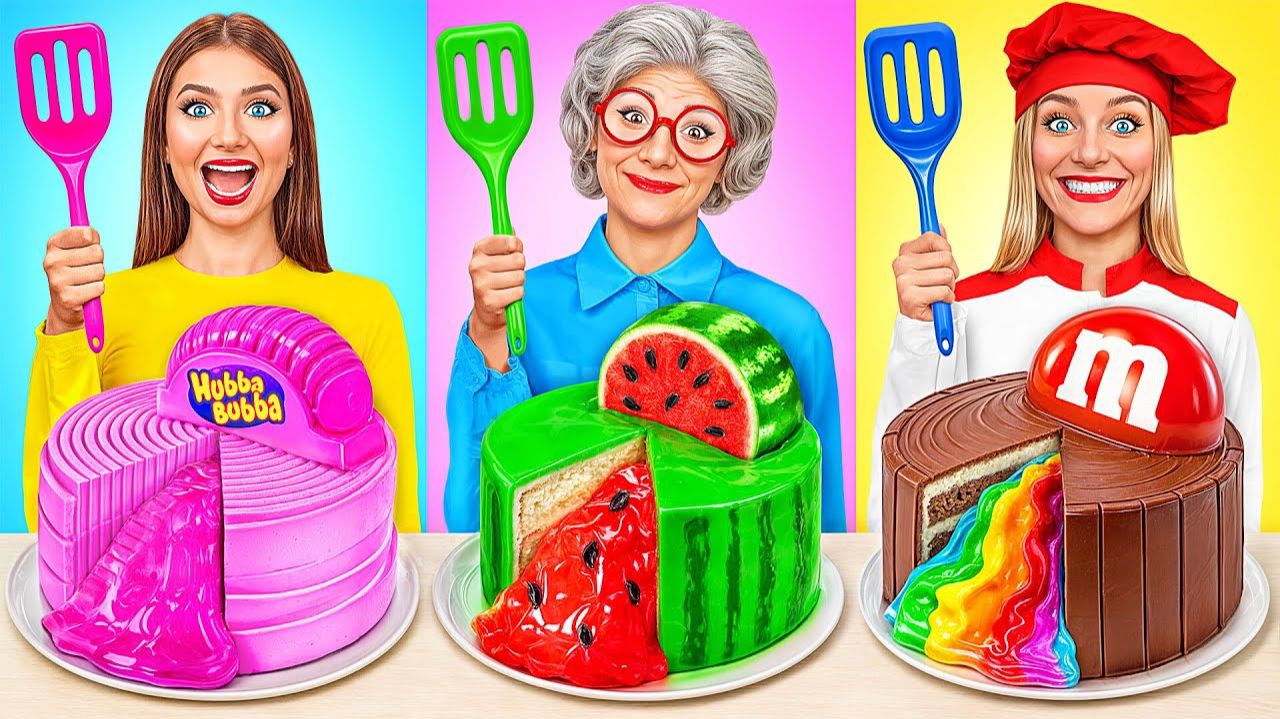 Кулинарный Челлендж Я против Бабушки  Секретные Лайфхаки и Гаджеты от Jelly DO Challenge