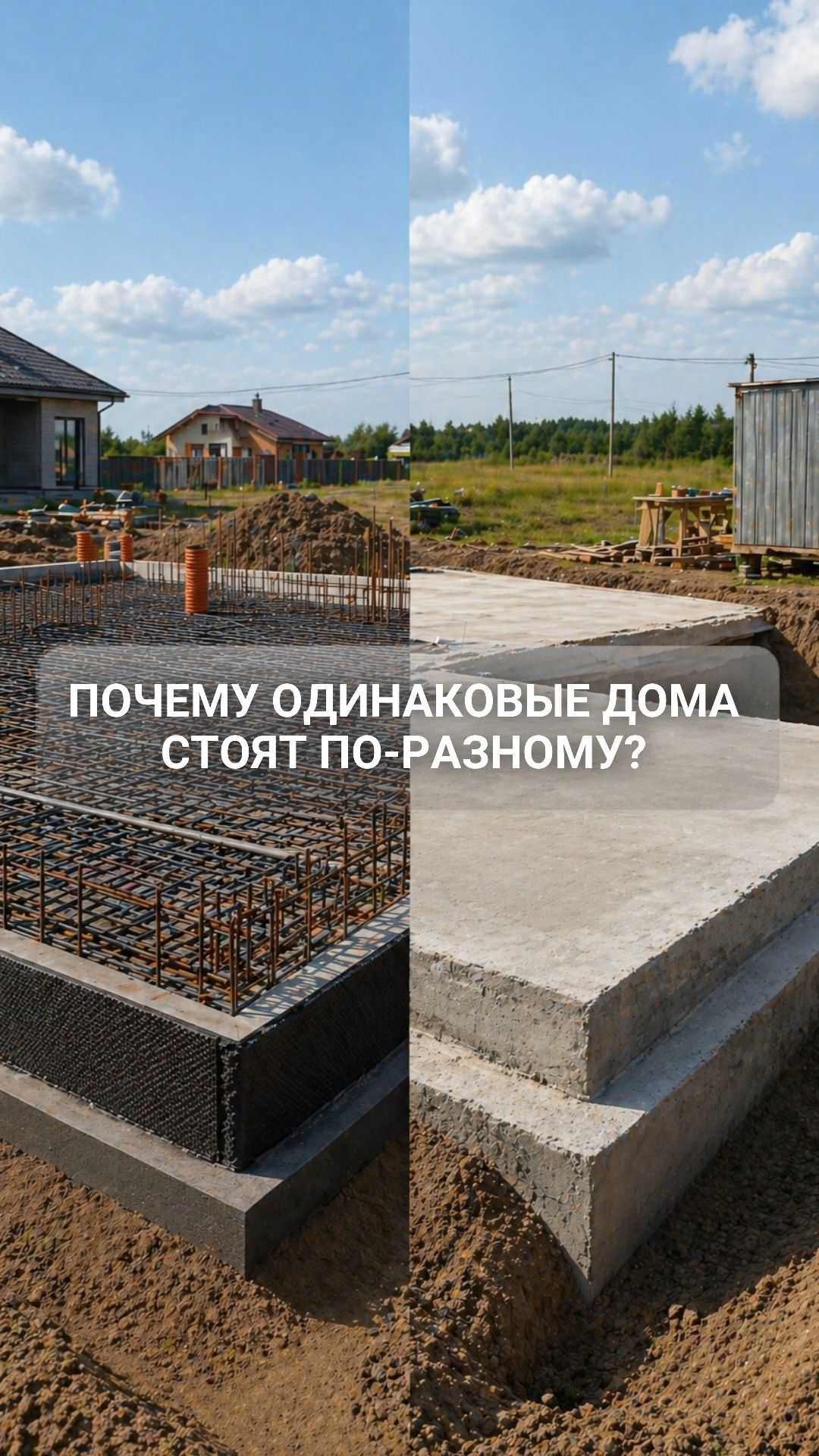 Почему одинаковые дома стоят по-разному?