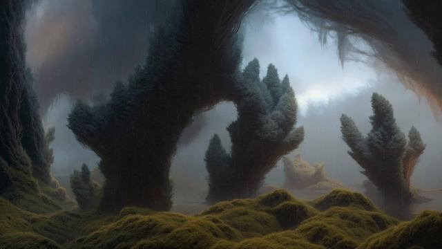 MIST - relaxing ambient - melodic journey through fantasy landscape in fog and rain