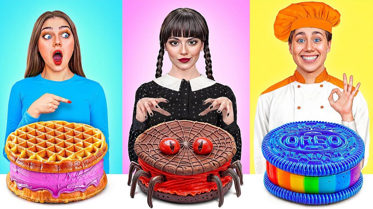 Кулинарный Челлендж Уэнсдей Против Бабушки  Вкусные Рецепты от Jelly DO Challenge