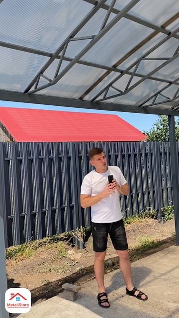 Навес из поликарбоната для авто