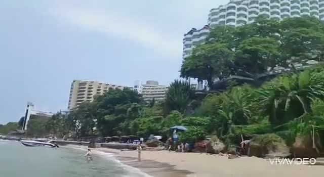 ТАЙЛАНД. ПАТТАЙЯ.  ПЛЯЖ ОТ ОТЕЛЯ КОЗИ БИЧ