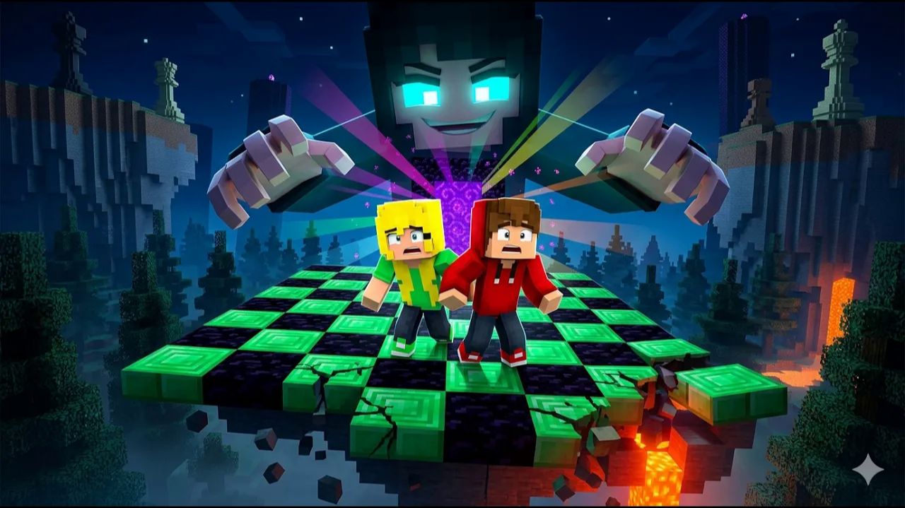 Джей Джей и Майки ОКАЗАЛИСЬ ЗАПЕРТЫМИ на ГИГАНТСКОЙ ШАХМАТНОЙ ДОСКЕ с ПРЕСЛЕДОВАТЕЛЬНИЦЕЙ! 