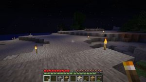 Выживание ночью в лесу в майнкрафт