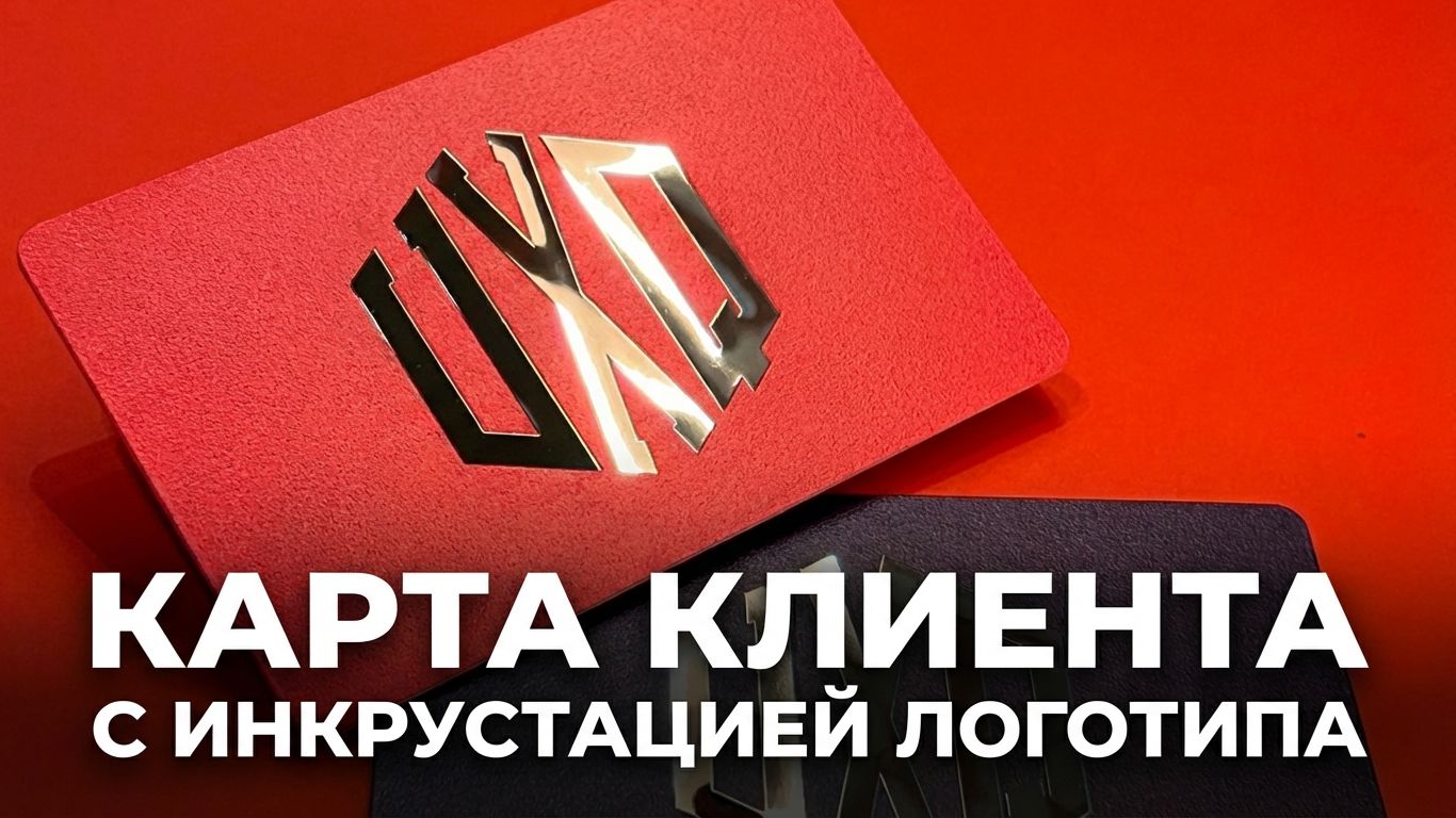 Эксклюзивные пластиковые карты с инкрустацией металлического логотипа
