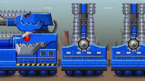 Tearing down Hell Dora   MKZT Ballistic Missile Carrier Vs Truck Crane Tank   Cartoons about tanks