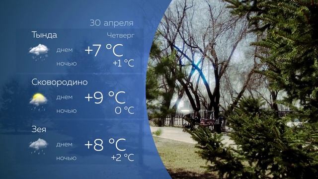 Прогноз погоды 30.04.2026