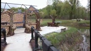 строительство беседки на  даче своими руками мастер Коля.