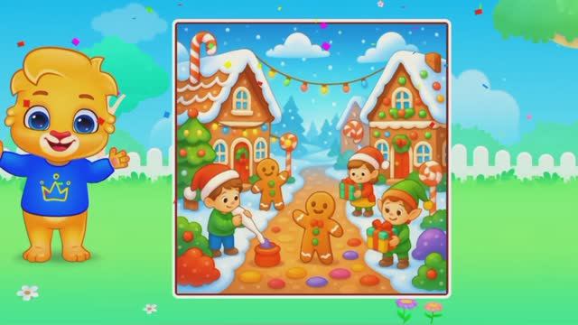 Детский развивающий мультфильм, головоломка-пазлы.