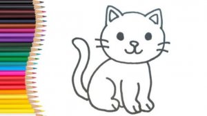 Как нарисовать КОТЁНКА Учимся рисовать маленького котёнка