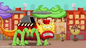 EPIC BATTLES OF BelAZ 75710 RADIOACTIVE combined with Monster soft drink   Cartoons about tank (1)