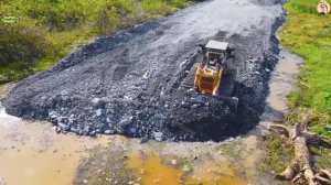 Строительство, засыпка дороги